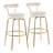 Kayson 30" Gold Swivel Upholstered Bar Stools
