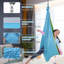 Balançoire thérapeutique à double couche avec support pivotant à 360 degrés, balançoire relaxante pour enfants et adultes autistes, TDAH, traitement sensoriel, bleu et vert-1220222410