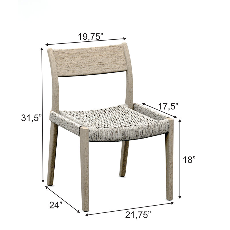 6 Seats 7 Pcs Grade-A Weathered Teak Wood Dining Set: 98" Sema Rectangle Table  And 6 Amilo Stacking Chairs (2 Arm & 4 Armless Chairs) #11AM3302