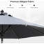 Parasol de table pivotant 120 po avec manivelle et comptoir inclinable gris-99526532
