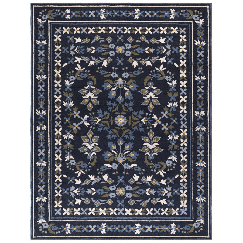 Tapis d'extérieur en laine et coton touffeté à la main Halton Martha Stewart, Rectangulaire 8 pi x 10 pi