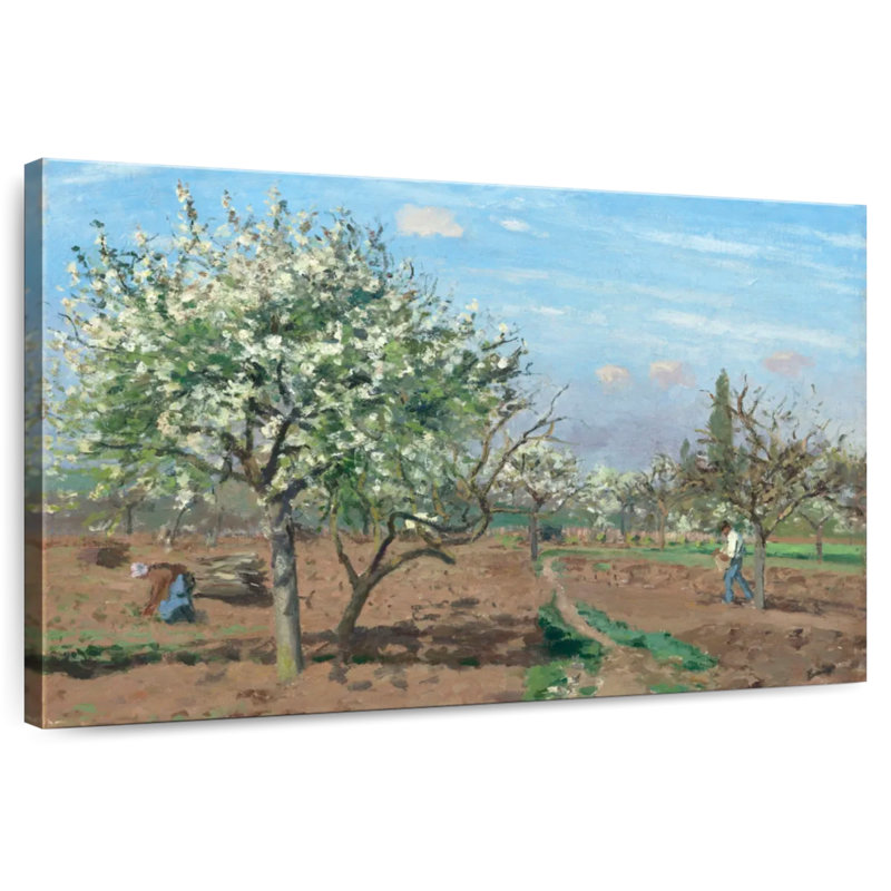 Alvord verger en fleurs Louveciennes 1872, H 8 po x l 12 po