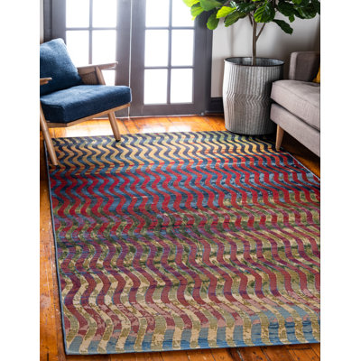 Tapis intérieur / extérieur abstrait Skylar
