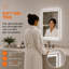 Miroir de salle de bain mural à DEL rectangulaire sans cadre l 20 po x H 30 po Currin-2030595413