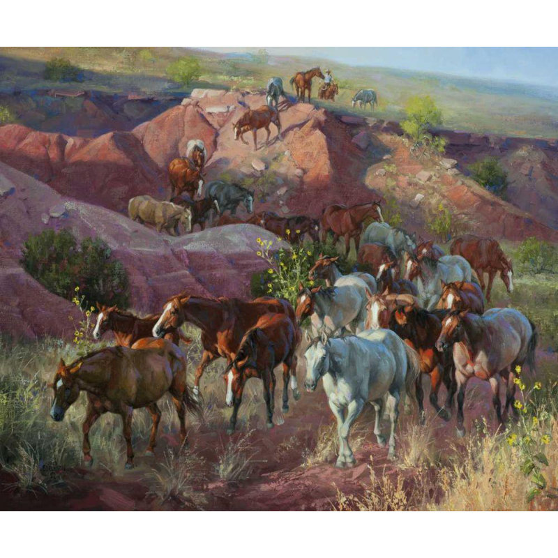 «Red Barrel Studio® Sorenson, Jack Gallery, art sur toile tendue: Into the Draw», H 36 po x l 42 po