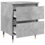Solley 40cm W Iron Bedside Table-951472522-984983210