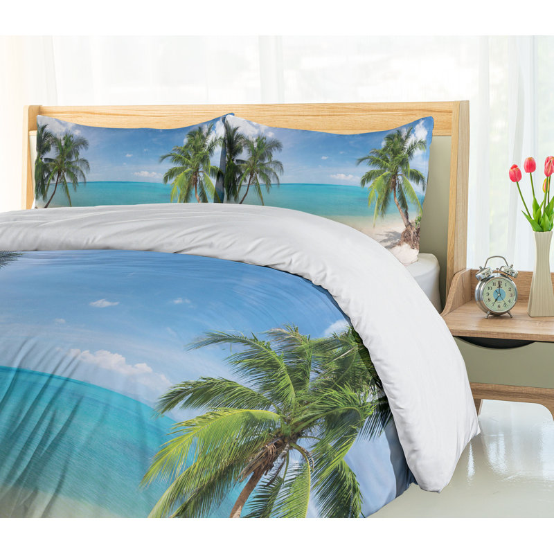 Coastal Polyester Duvet Cover, Twin Duvet Cover + 1 Sham