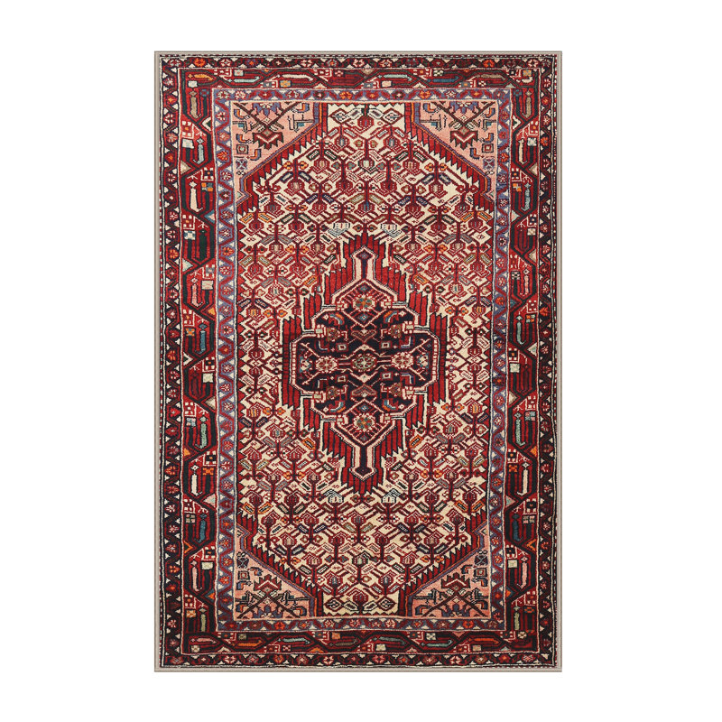 Tapis oriental rouge / beige, Rectangle 5 pi x 7 pi