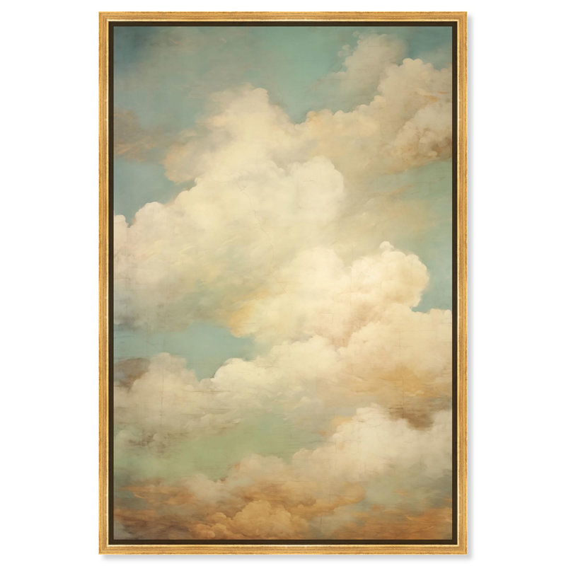 «Timeless Sky Canvas Elegant Farm House» par , Cadre doré, H 37 po x l 25 po
