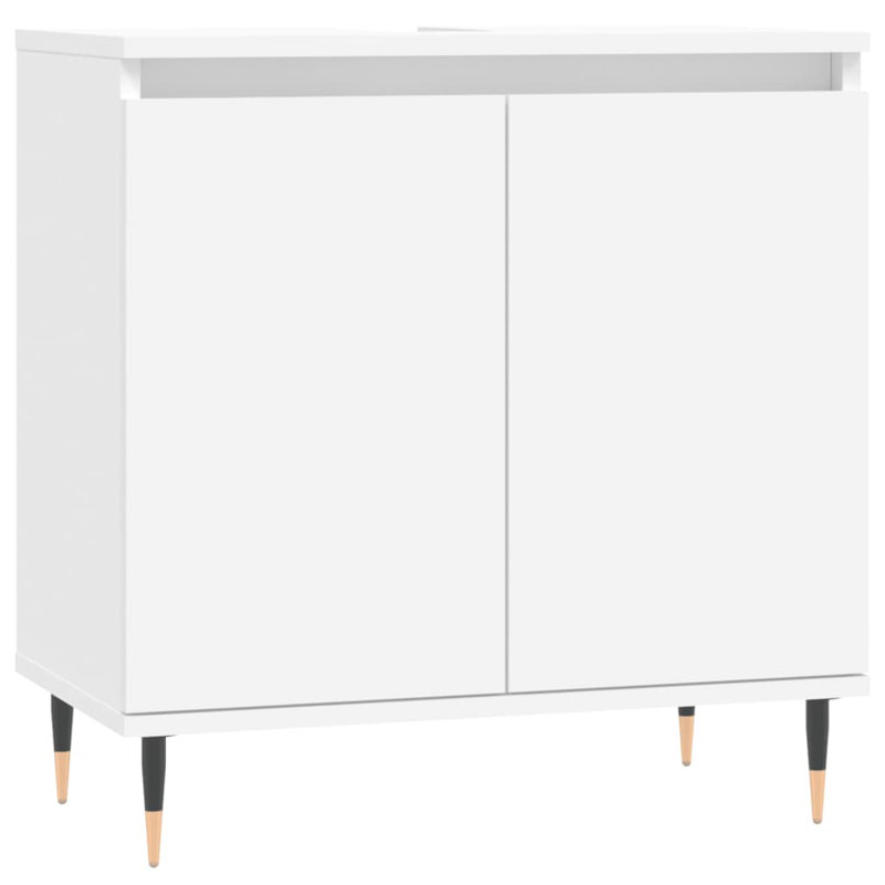 Makyrah Floor Mounted Bathroom Cabinet, White