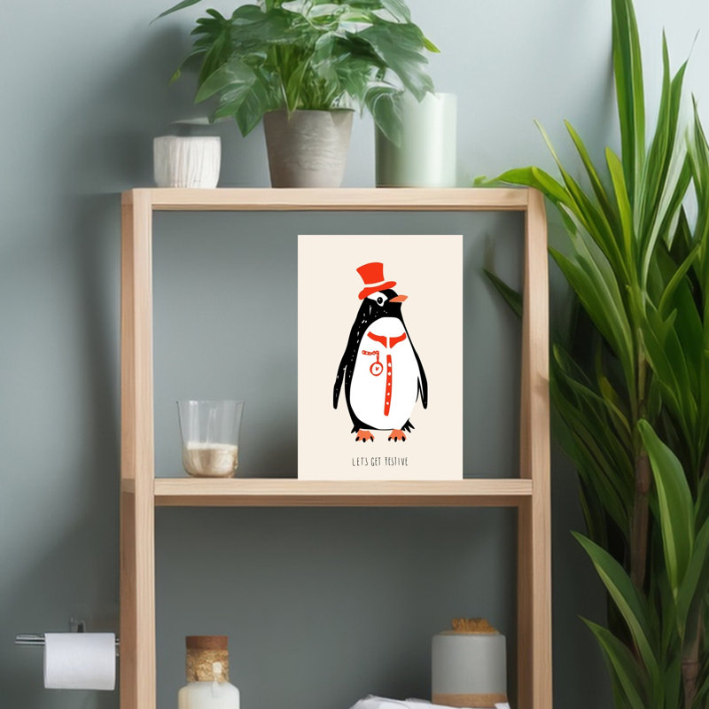 «Dapper Festive Penguin Elegant», H 18 po x l 12 po
