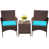 Blue Cushion/Brown Frame