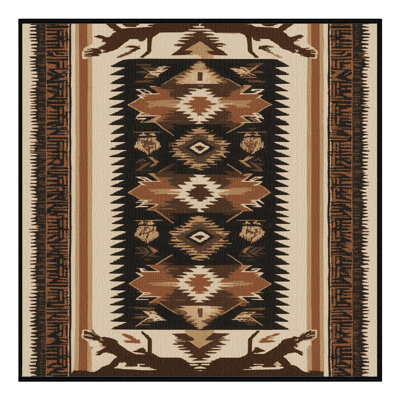 Washable Desert Landscape Southwestern Area Rug
