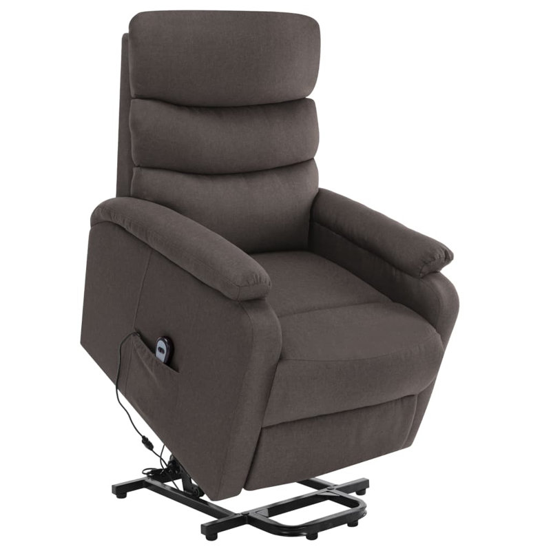 Power Lift Recliner Electric Lift Chair for Home Theater Cinema Fabric, Taupe Cotton Blend
