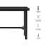 Table de bar rectangulaire en bois de chêne 60 po Sachin-129985206