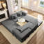 Canapé gris en forme de L 118,2 po, gris foncé, 6 coussins, assise confortable, installation rapide, canapé gris en forme de salon avec décoration pour la maison-723133826