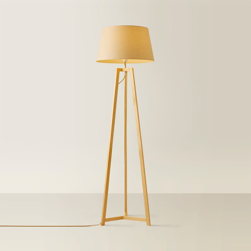 Rhavyn 158cm Natural Traditional Floor Lamp, Beige