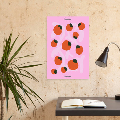 Art mural de tomates roses fraîches