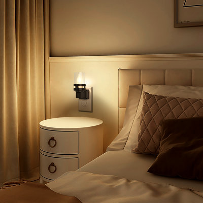 Candle Night Light Plug In [2-Pack] With Dusk To Dawn Sensor, 3000K Warm White LED For Kids, Hallway, Bathroom, Bedroom