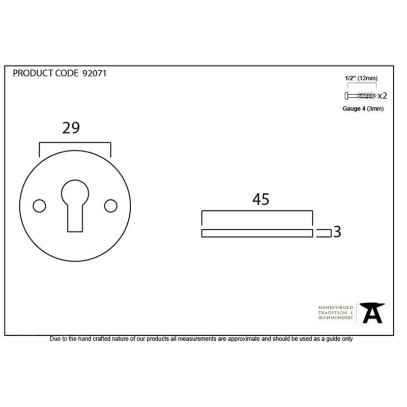 Regency Escutcheon Door Accessory, Beeswax