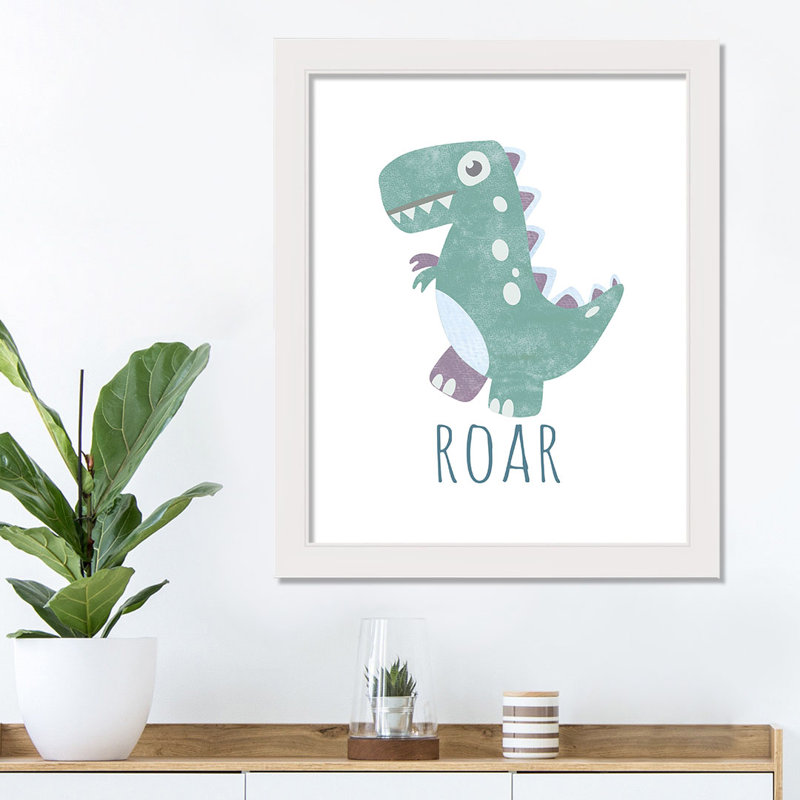 «Roar Simple Dino», art encadré, H 20 po x l 16 po x P 1 po