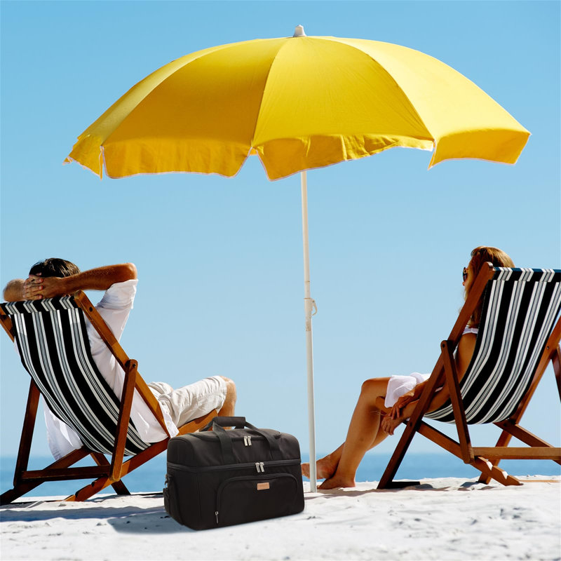 Ebern Designs 30L Picnic Tote Bag Cooler in Black