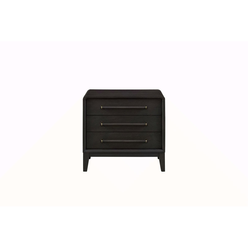 Table de chevet 3 tiroirs avec port USB