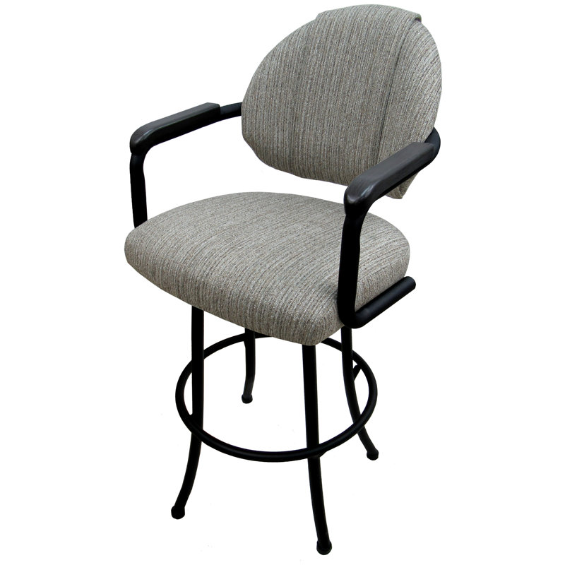 Comptoir pivotant, tabouret de bar et très grand tabouret Kolarik, Tabouret de comptoir (siège d'une hauteur de 26 p, Noir