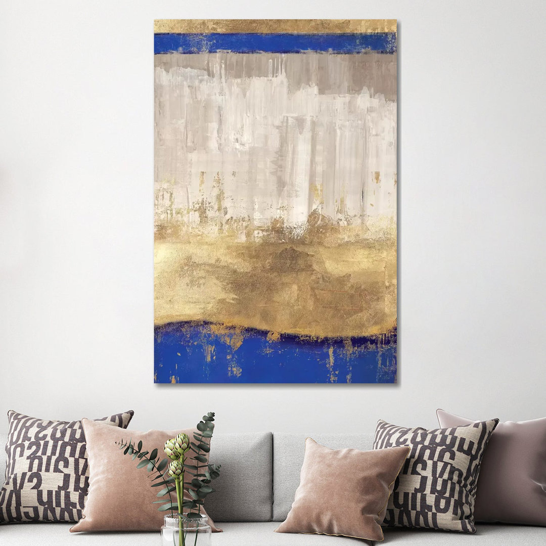 Indigo Abstract I - Wrapped Canvas Painting