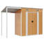 Broghin Garden Shed with Extended Roof Outdoor Tool Shed Storage Shed Steel-1026969121