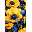 Jaune et bleu - reproduction encadrée illustrée-1845549311-1845549308