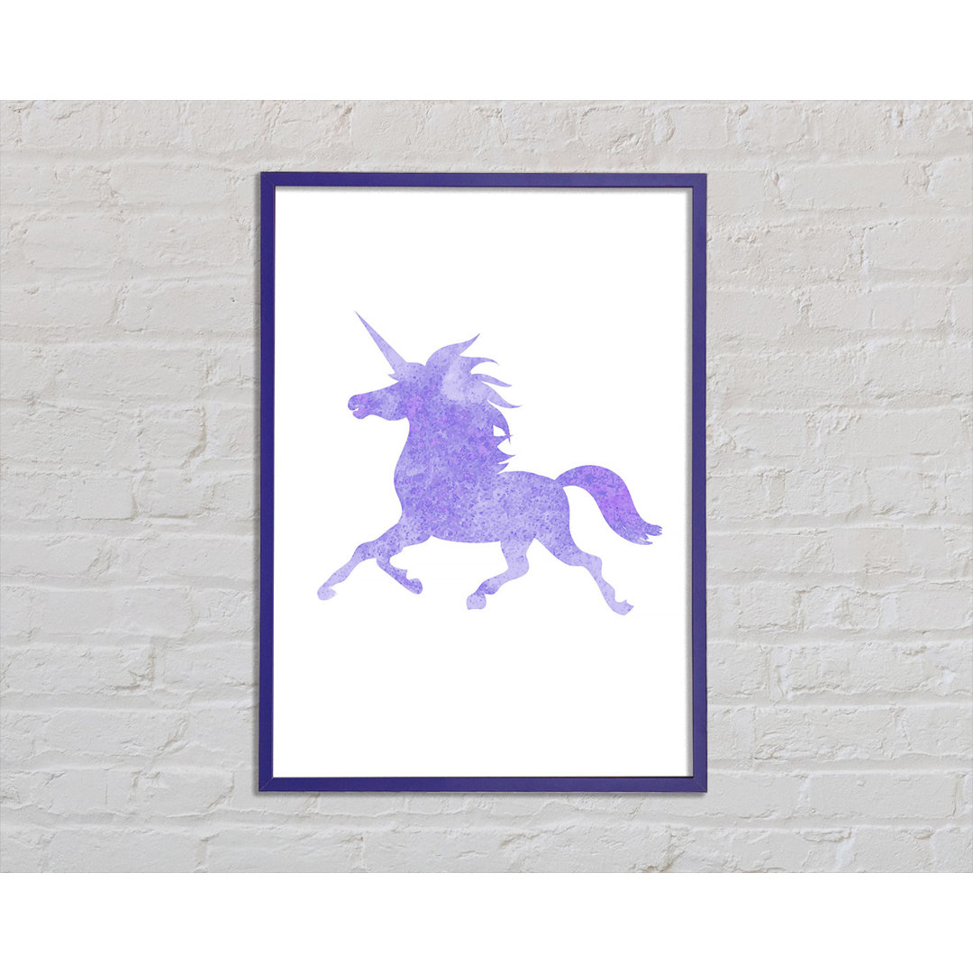 Gerahmtes Leinwandbild Purple Unicorn