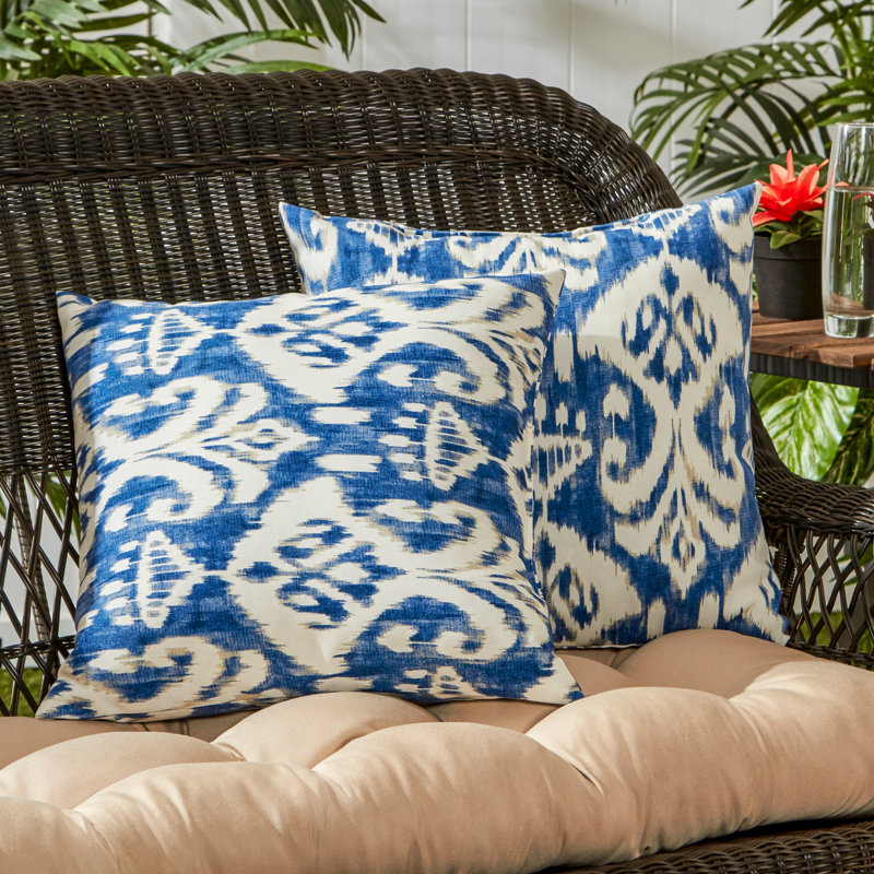 Housse de coussin d'extérieur carré Covington, Azule