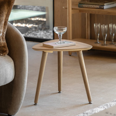 Hatfield Oak Side Table Smoked 430x430x450mm