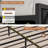 King size headboard and charging station, Platform bed frame with LED lights, Sturdy and stable, No noise, No box spring required, Easy to assemble, Black