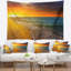 Bord de mer bleu ciel fantastique avec tapisserie de plage bleue-28507509
