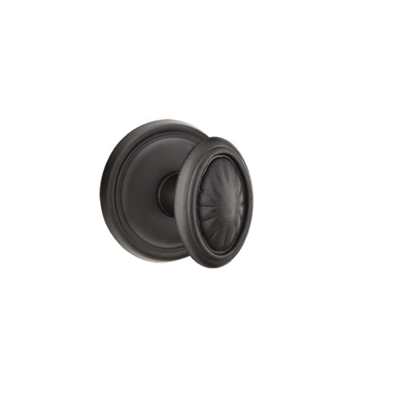 Passage Parma Knob with # 12 Rose, Flat Black