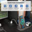 Computer Desk with Built-In Electrical Outlet-1122915215