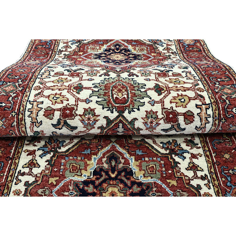 Tapis en laine noué à la main, Tapis de couloir 2 pi 6 po x 18 pi