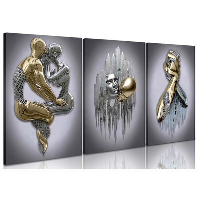 3 Piece Wrapped Canvas Wall Art