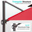 Parasol rectangulaire en porte-à-faux 154 po x 119 po avec base Easy-Move | Mobilité d'une personne-664230454
