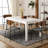 Mahogany Rectangular Solid Wood Top with Solid Wood Base Dining Table-700279901