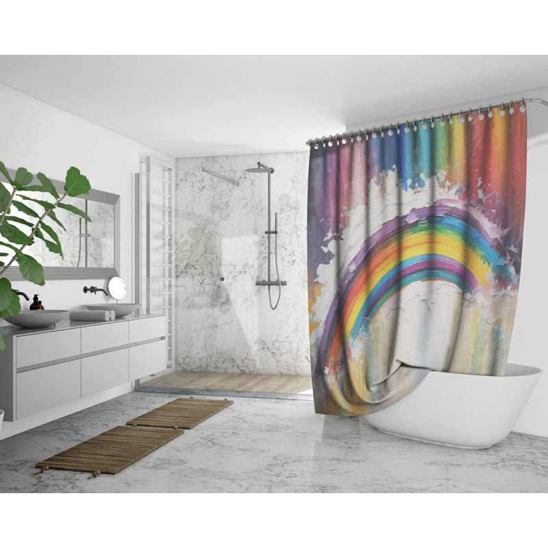 Marquart Abstract Shower Curtain with Liner Included