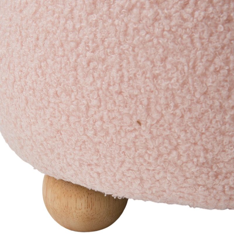 Solid Wood Accent Stool, Pink