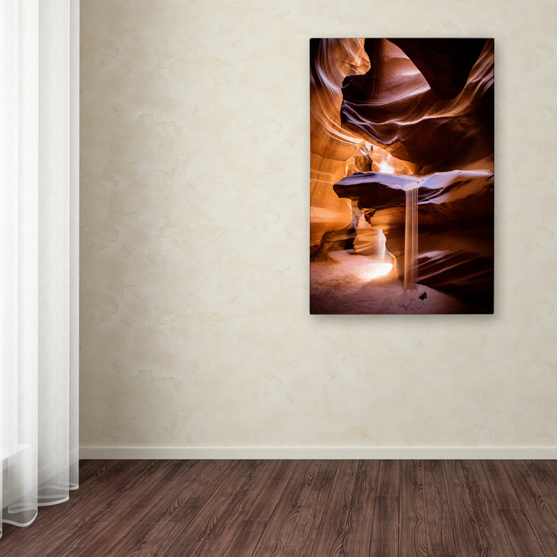 Sand Fall Canyon Landscape Wrapped Canvas Print