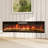 Modern Electric Fireplace - 1500W Heater, 12 Color LED, Remote Control, With Crystal & Log Set, Adjustable Temperature & Brightness