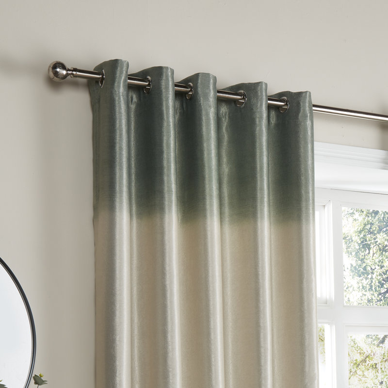 Ombre Strata Blackout Curtain Pair, Width 117 x Drop 137 cm, Green