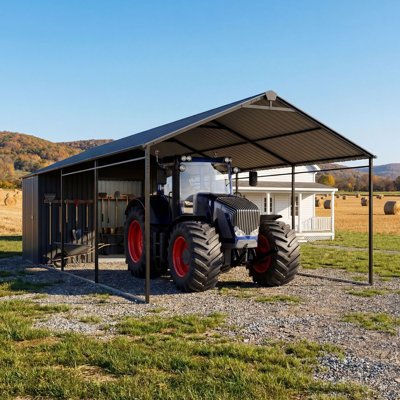 Abri d'auto robuste 12 x 25 pi avec remise