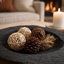 Bol décoratif en bois de teck noir 16 po Sina