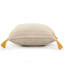 Housse de coussin décorative Fablewyn à bordure, contemporaine, faite à la main, 100 % coton-131260058-131260059